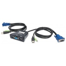 KVM  2 PT USB MANHATTAN C/CABOS +AUDIO